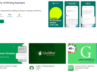 Screenshot of Google Chrome browser, with an image of Grammarly, which is an excellent spell checker.