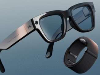 screenshot meta page ray ban AI glasses The first lens of its kind The private in-lens display appears at your command and is seamlessly integrated into the Transitions® lenses that automatically adjust to light.