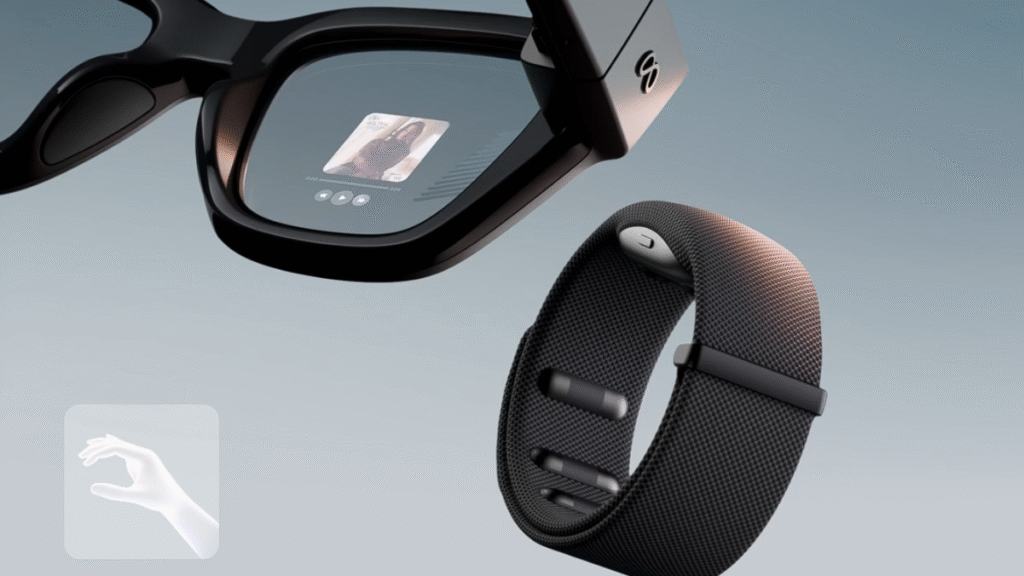 screenshot meta page ray ban AI glasses The first lens of its kind, with integrated screen
The private in-lens display appears at your command and is seamlessly integrated into the Transitions® lenses that automatically adjust to light.