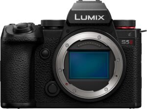 Panasonic LUMIX S5II Mirrorless Camera, 24.2MP Full Frame with Phase Hybrid AF, New Active I.S. Technology, Unlimited 4:2:2 10-bit Recording - DC-S5M2BODY Black