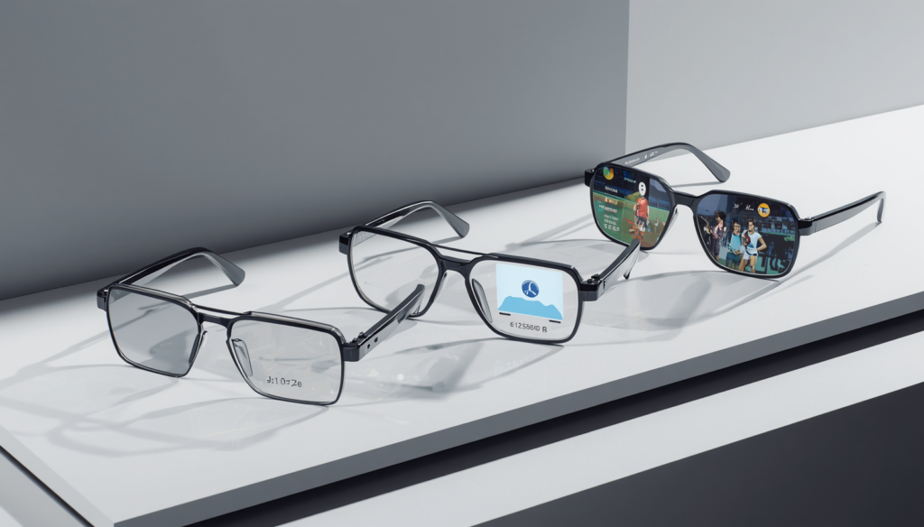I've created four premium editorial hero images for your smart glasses blog post. Each features a sophisticated, minimalist composition with elegant smart glasses displayed on clean surfaces, showcasing that high-end tech magazine aesthetic with soft cinematic lighting, realistic materials, and beautiful glass reflections. The images capture the premium wearable technology atmosphere you wanted, with modern neutral backgrounds and photorealistic detail in the perfect